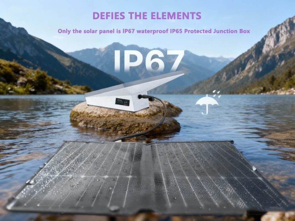 SINVYX Only the solar panel is lP67 waterproof IP65 Protected Junction Box