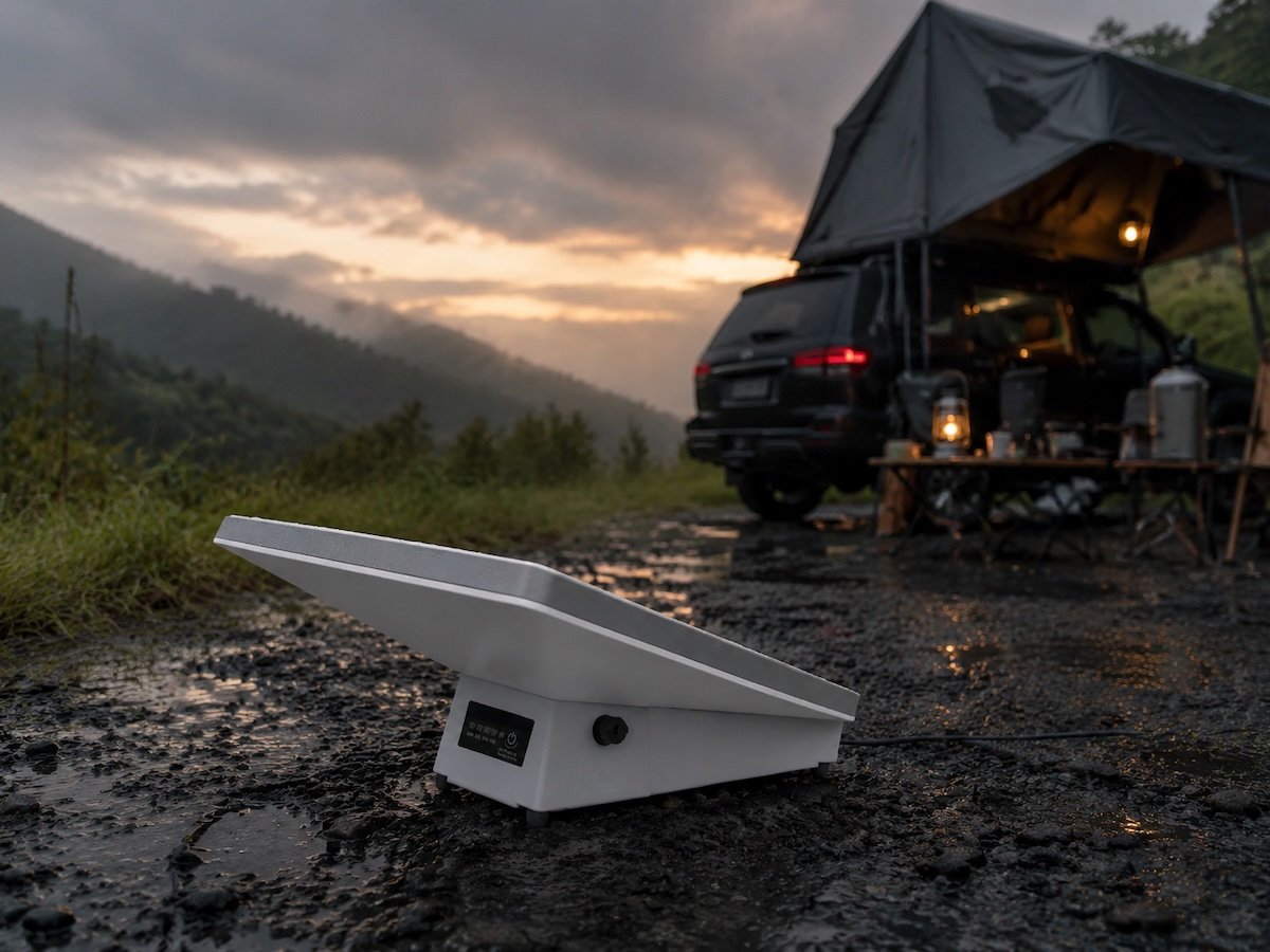 SINVYX battery and Starlink Mini left outdoors overnight while camping